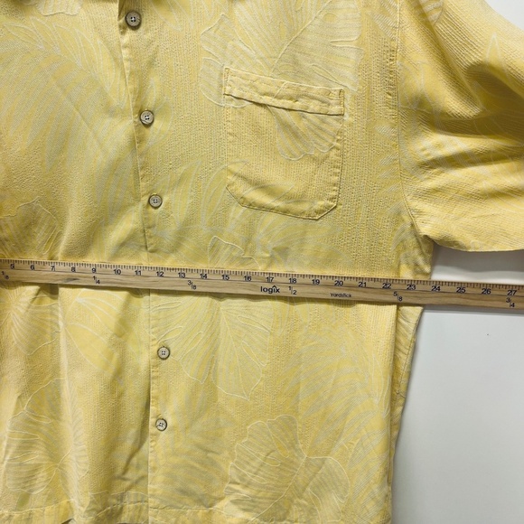 Jamaica Jaxx Men’s Shirt Hawaiian 100% Silk Short Sleeve Yellow Sz XL - Picture 7 of 9